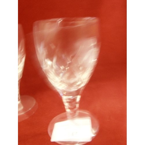 145 - SET OF 6 STUART CRYSTAL CUT-GLASS SHERRY GLASSES.