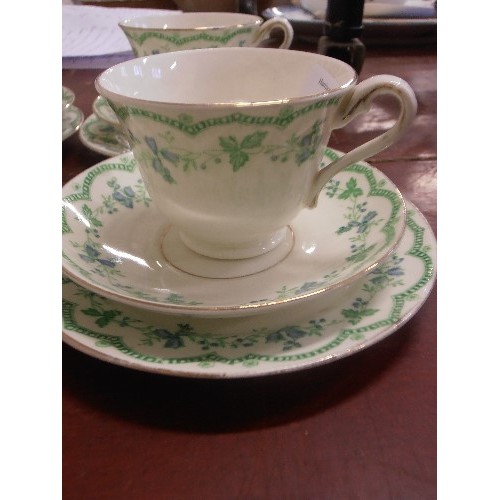 161 - VINTAGE ROYAL STAFFORD, FINE BONE-CHINA TEA-SET. INC 4 TRIOS AND 2 CUPS/SAUCERS.