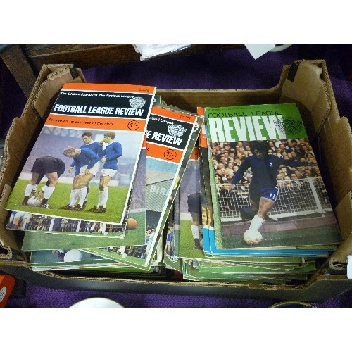 109 - BOX OF FOOTBALL  LEAGUE REVIEWS, 1970's