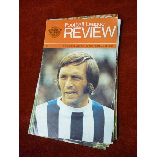 109 - BOX OF FOOTBALL  LEAGUE REVIEWS, 1970's