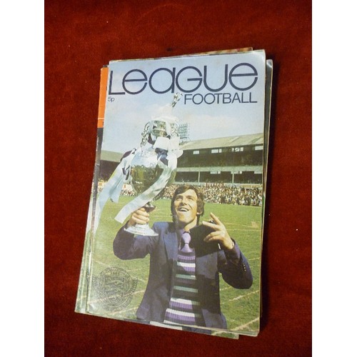 109 - BOX OF FOOTBALL  LEAGUE REVIEWS, 1970's