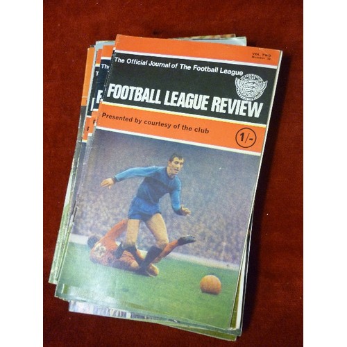 109 - BOX OF FOOTBALL  LEAGUE REVIEWS, 1970's