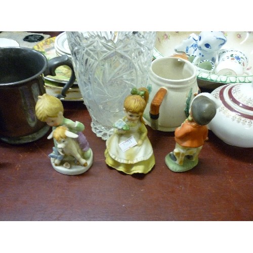 164 - LARGE VINTAGE LOT, ALL QUALITY ITEMS INC, STAFFORDSHIRE, PEWTER, ROYAL DOULTON, ALFRED MEAKIN, ROYAL... 