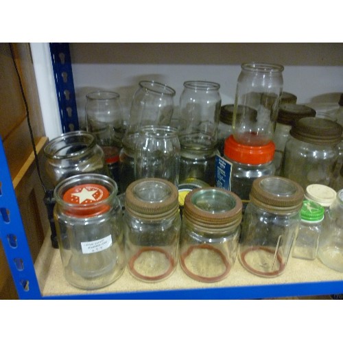 361 - VINTAGE KILNER JARS. LARGE QUANTITY.