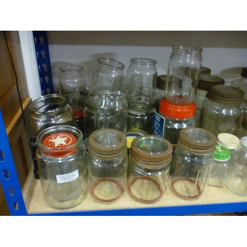 361 - VINTAGE KILNER JARS. LARGE QUANTITY.