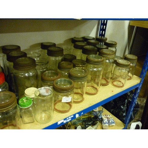 361 - VINTAGE KILNER JARS. LARGE QUANTITY.