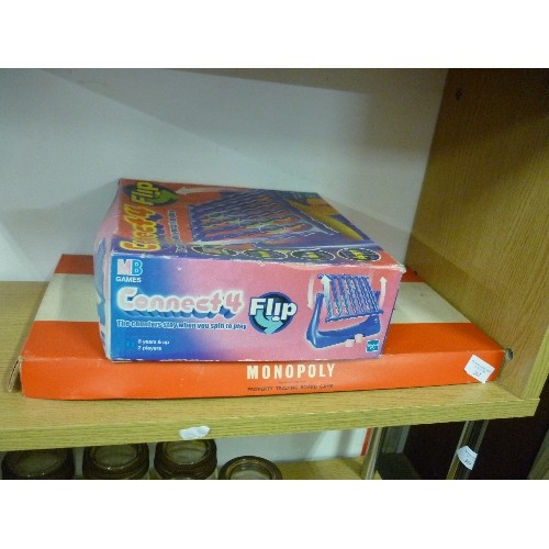 367 - VINTAGE CONNECT 4 AND MONOPOLY BOARD GAMES.