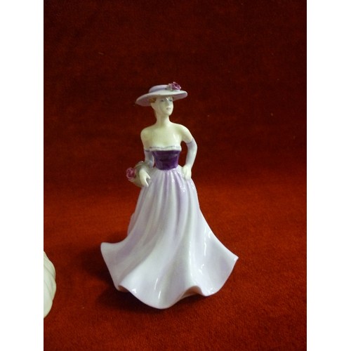 3 - OCLEY CRAFT HANNAH LADY FIGURE 29CM AND COALPORT LOTETTA FUGURE 14CM