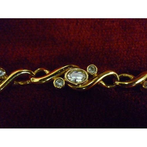 7 - SWAROVSKI GOLD METAL BRACELET WITH ORIGINAL BOX