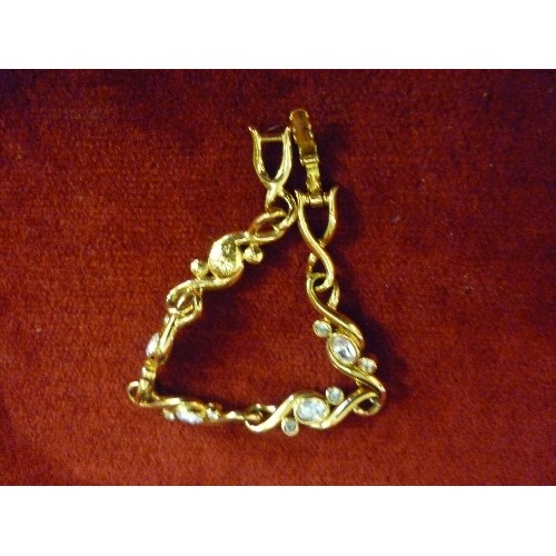 7 - SWAROVSKI GOLD METAL BRACELET WITH ORIGINAL BOX