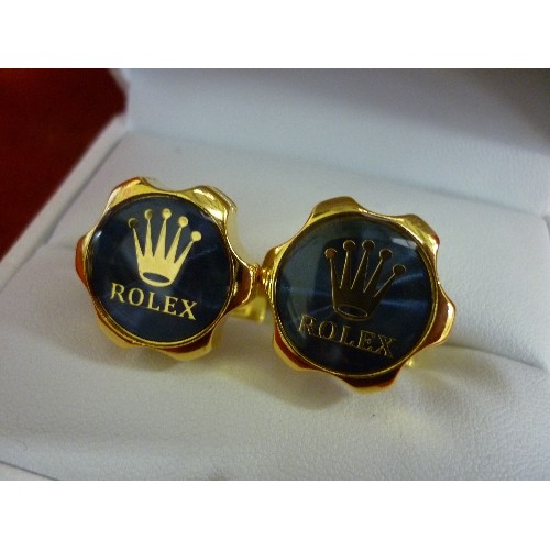 10 - PAIR OF ROLEX CUFFLINKS WITH CERTIFICATE