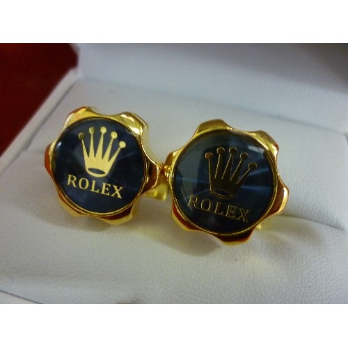 10 - PAIR OF ROLEX CUFFLINKS WITH CERTIFICATE