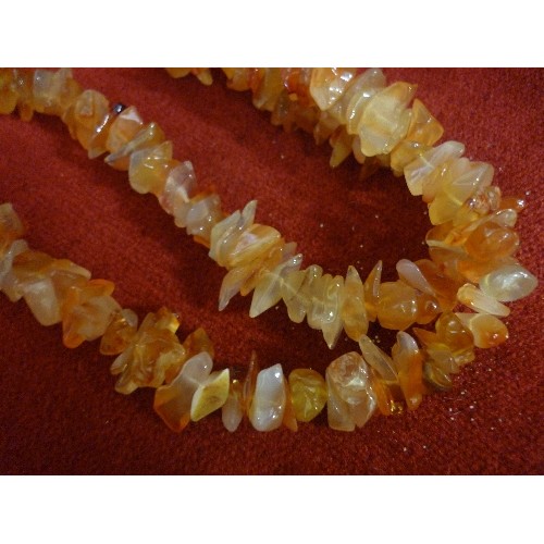 14 - VINTAGE AMBER BEAD NECKLACE