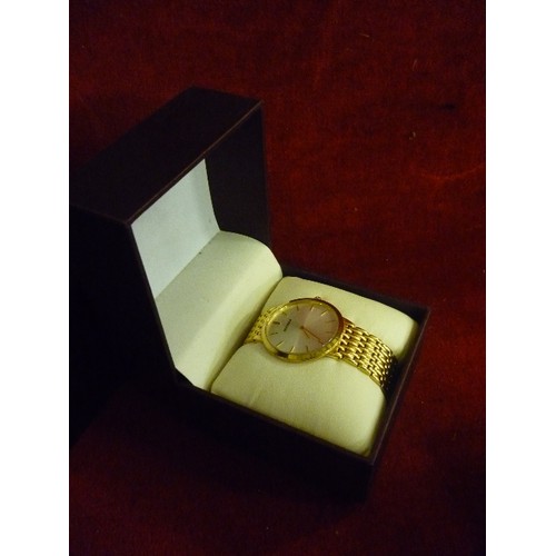 21 - JONES NEW YORK LADIES WATCH, SEKONDA GOLD METAL LADIES WATCH AND 2 QUARTZ LADIES WATCHES ALL IN BOXE... 