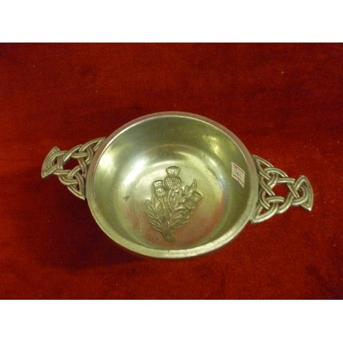 5 - SCOTTISH PEWTER QUAICH BOWL