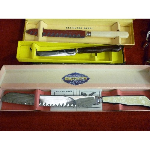 70A - GRANTON CAKE KNIFE, HAWKEDGE CAKE KNIFE, SPRING LOADED FORK, COCKTAIL SPOON ETC