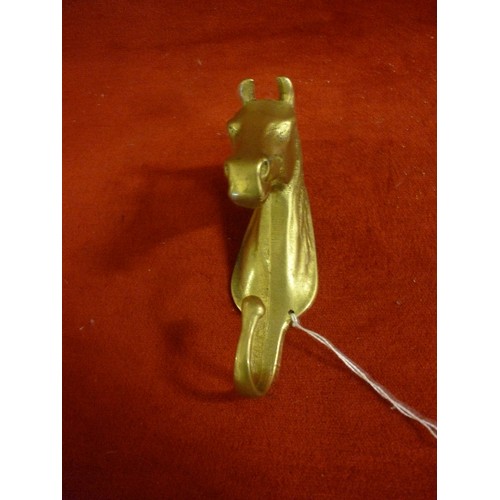 71A - BRASS HORSE HEAD COAT HOOK