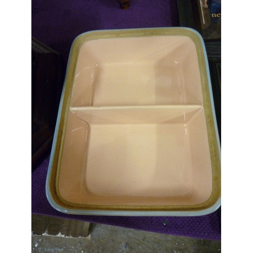 117A - RETRO DENBY STONWARE CASSEROLE DISH