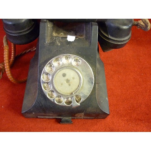 70 - BLACK VINTAGE BAKELITE TELEPHONE