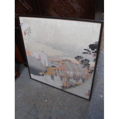 162 - LARGE MID 20TH CENTURY CHINESE PAINTING ON SILK OF 