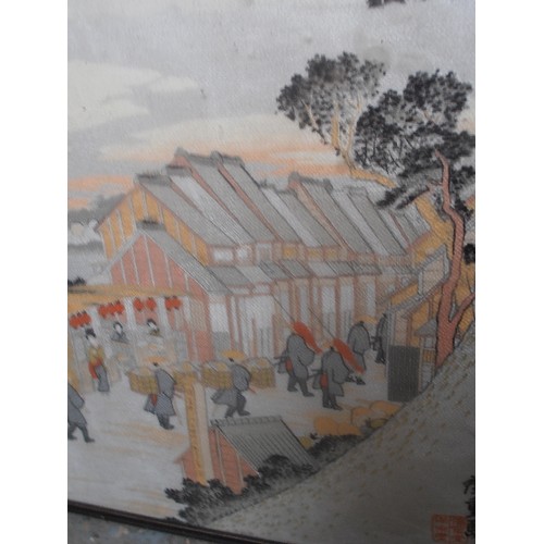 162 - LARGE MID 20TH CENTURY CHINESE PAINTING ON SILK OF 