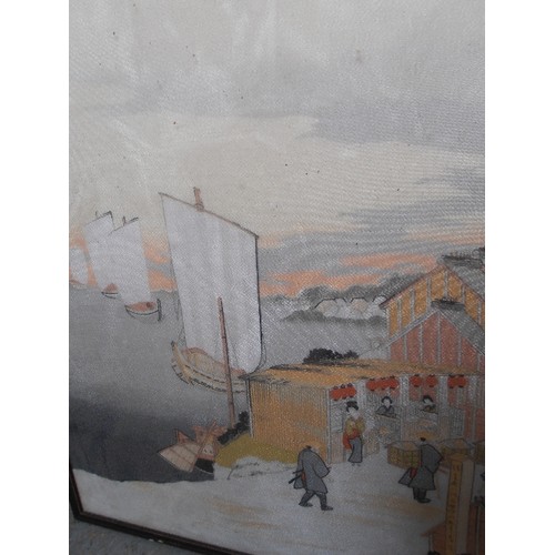 162 - LARGE MID 20TH CENTURY CHINESE PAINTING ON SILK OF 