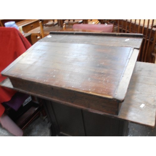 429 - ANTIQUE PINE CLERK'S DESK OR SCHOOL TEACHERS DESK