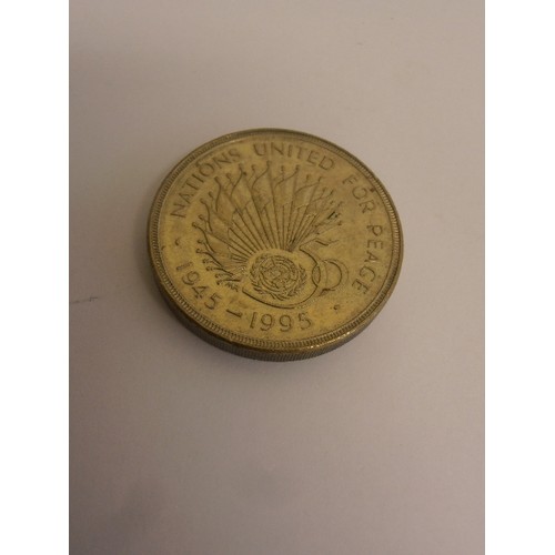 140 - BRITISH £2 COIN 1945/95 NATIONS UNITED FOR PEACE