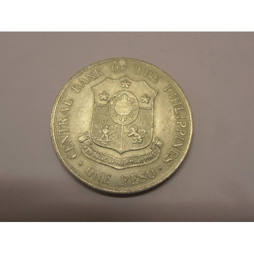 136 - SILVER 1964 One Peso Philippines National Hero 26.71 GR