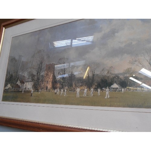 151A - FRAMED CRICKETING PRINT 