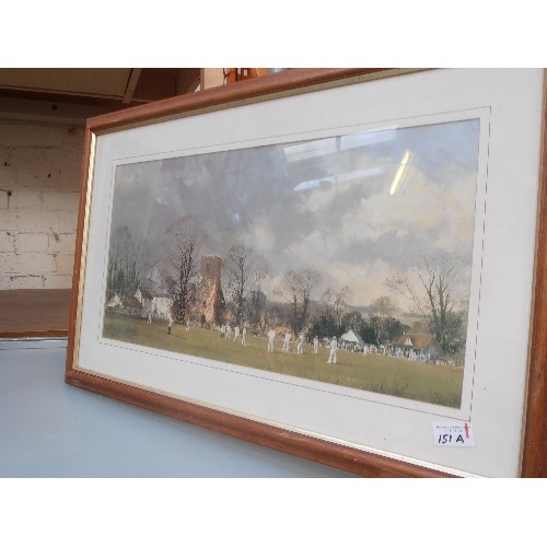 151A - FRAMED CRICKETING PRINT 