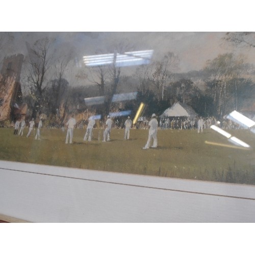 151A - FRAMED CRICKETING PRINT 