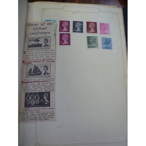 243B - 6 X GOOD COLLECTOR'S STAMP ALBUMS - MOSTLY EARLY TO LATER 20TH CENTURY. BRITISH, OVERSEAS TERRITORIE... 