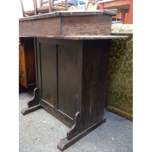 429 - ANTIQUE PINE CLERK'S DESK OR SCHOOL TEACHERS DESK