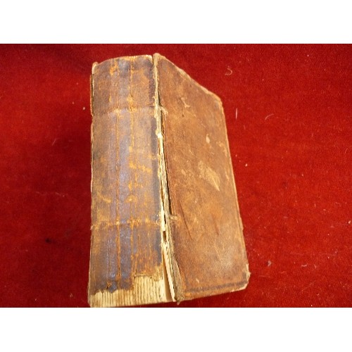 229A - RARE MID 19TH CENTURY LEATHER BOUND FRENCH PRAYER BOOK - ANGLICAN CHURCH -  