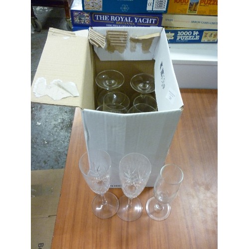 178 - CHAMPAGNE FLUTES AND OTHER DRINKING GLASSES.