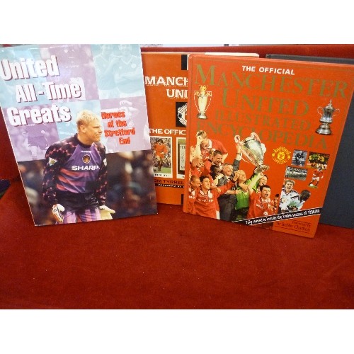 80 - MANCHESTER UTD INTEREST. 4 LARGE HARDBACK BOOKS. INC 'PLAYER BY PLAYER'