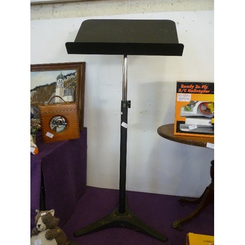 105 - STURDY ADJUSTABLE LECTURN/MUSIC STAND. .