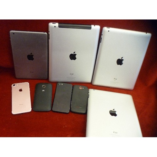 115 - 4 X i-PAD/TABLETS, AND 4 X i-PHONES.