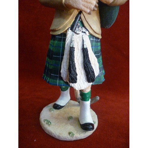 260 - COUNTRY ARTISTS 'TAM' SCOTTISH MEERCAT FIGURE PLAYING BAGPIPES. WEARING FULL SCOTTISH KILT ETC.