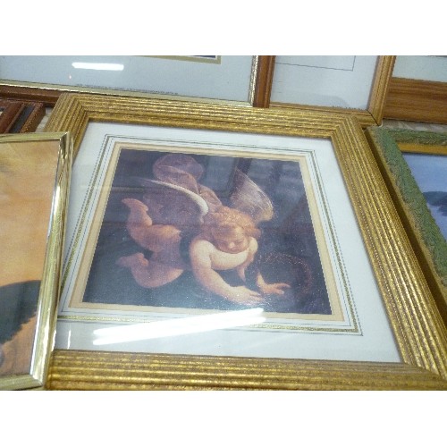 273 - COLLECTION OF 9 X FRAMED CHERUB PICTURES. VARIOUS SIZES.