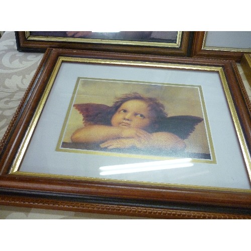 273 - COLLECTION OF 9 X FRAMED CHERUB PICTURES. VARIOUS SIZES.