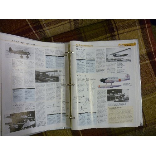 306 - 8 X LARGE BOUND VOLUMES/ALBUMS CONTAINING  'WORLD AIRCRAFT INFORMATION FILES'. ALSO A BOX OF VINTAGE... 