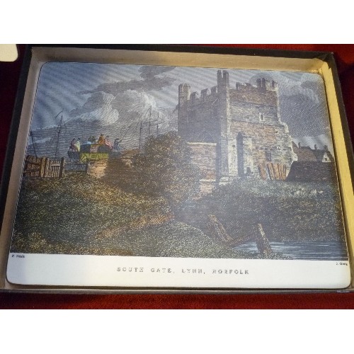 315 - 3 X BOXED SETS OF PLACE MATS. RETRO 1960'S, BY LADY CLARE, DEPICTING NORFOLK SCENES INC GREAT YARMOU... 