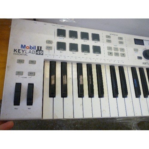 283 - ARTURIA MOBIL 1, KEYLAB 49. MIDI CONTROLLER KEYBOARD. IN BOX.