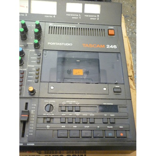 286 - VINTAGE TASCAM 246 PORTASTUDIO AUDIOPHILE CASSETTE DECK MULTITRACK RECORDER. WITH BOX.