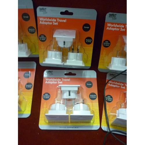 181 - BRAND-NEW/PACKAGES WORLDWIDE TRAVEL ADAPTOR SETS, TOGETHER WITH A BT CORDLESS PHONE.