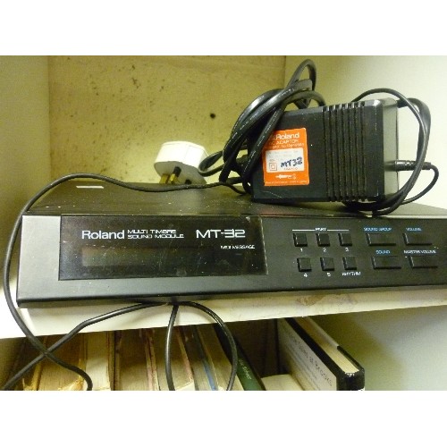 188 - ROLAND MT -32MULTI TIMBRE SOUND MODULE, WITH ADAPTOR.