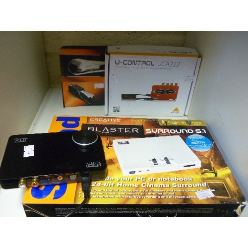 193 - SOUND-BLASTER UPGRADE TO CONVERT LAPTOP OR NOTEBOOK TO CINEMA SURROUND SOUND, TOGETHER WITH  UNIVERS... 