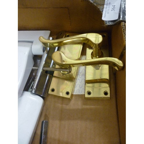 364 - QUANTITY OF YALE LOCKS, DOOR HINGES, DOOR HANDLES ETC ETC.